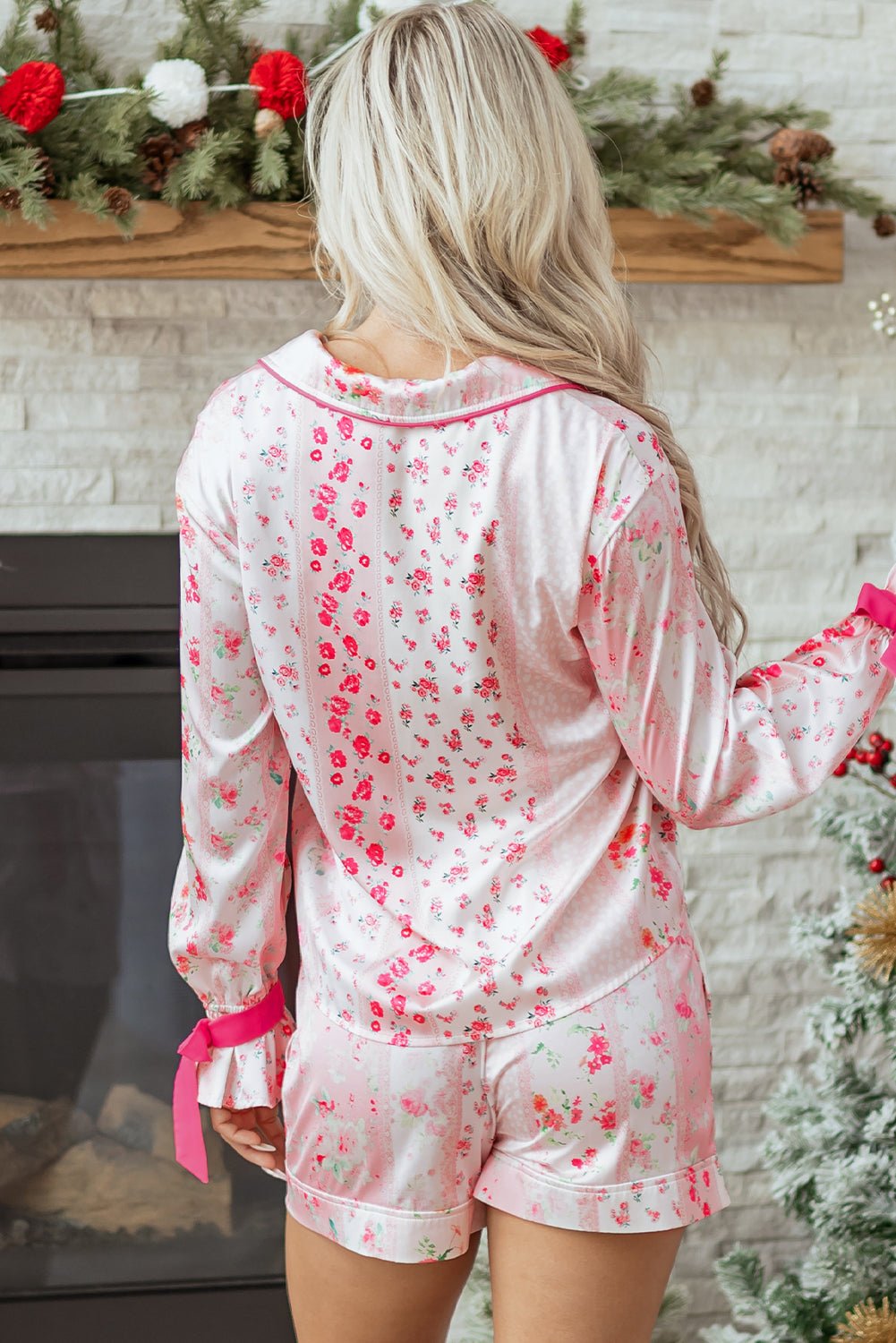 Paisley Tie 2pcs Pajama Set - Hello Beautiful BoutiqueSleepwearThreaded Pear