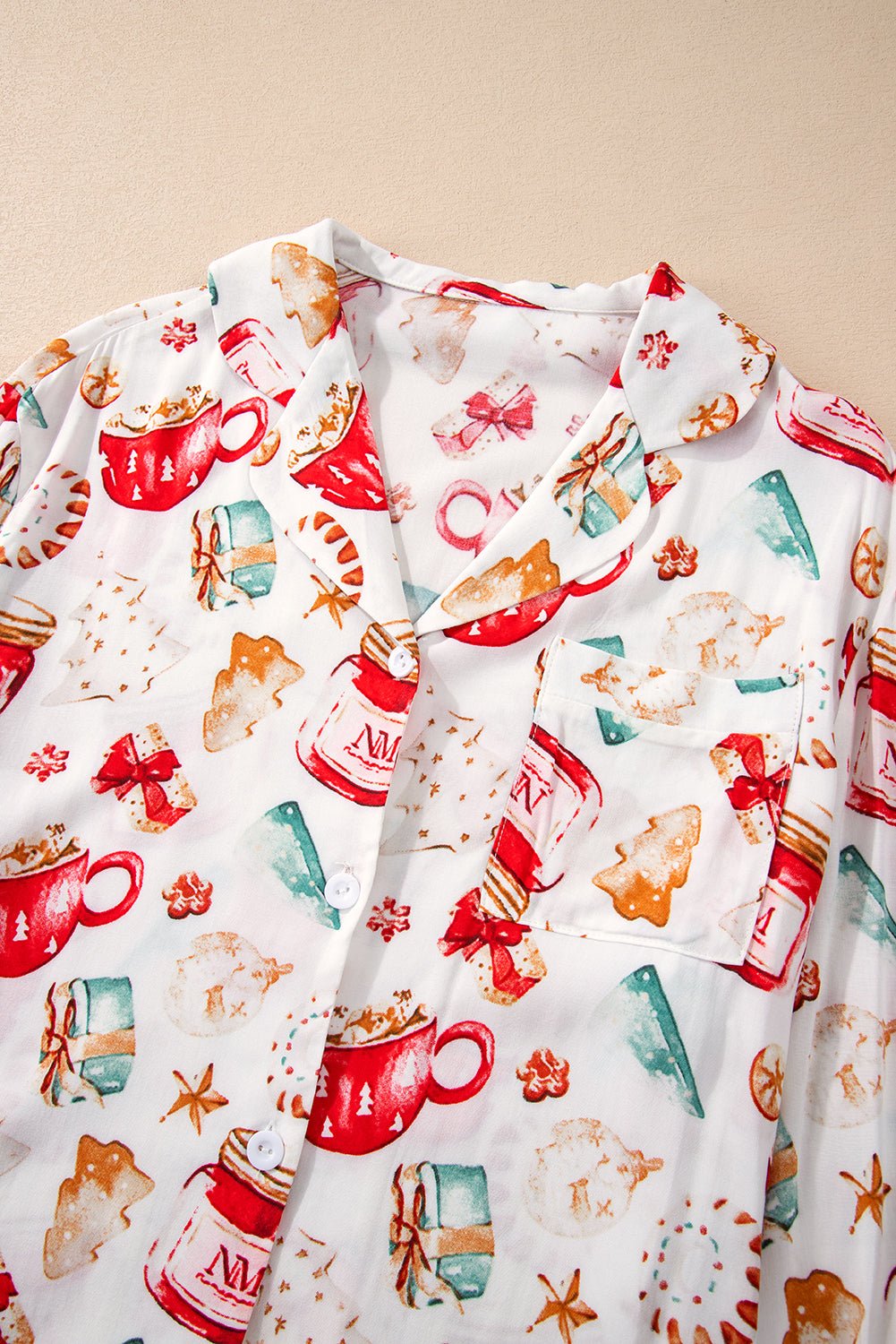 Paris Pants Pajama Set Long Sleeve Top - Hello Beautiful BoutiqueSleepwearThreaded Pear