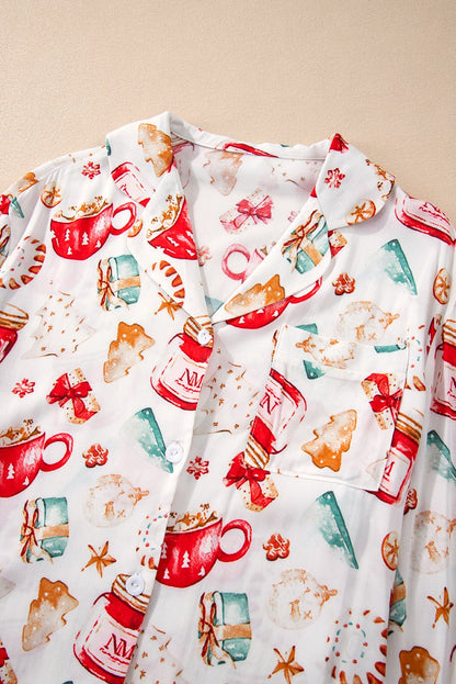 Paris Pants Pajama Set Long Sleeve Top - Hello Beautiful BoutiqueSleepwearThreaded Pear