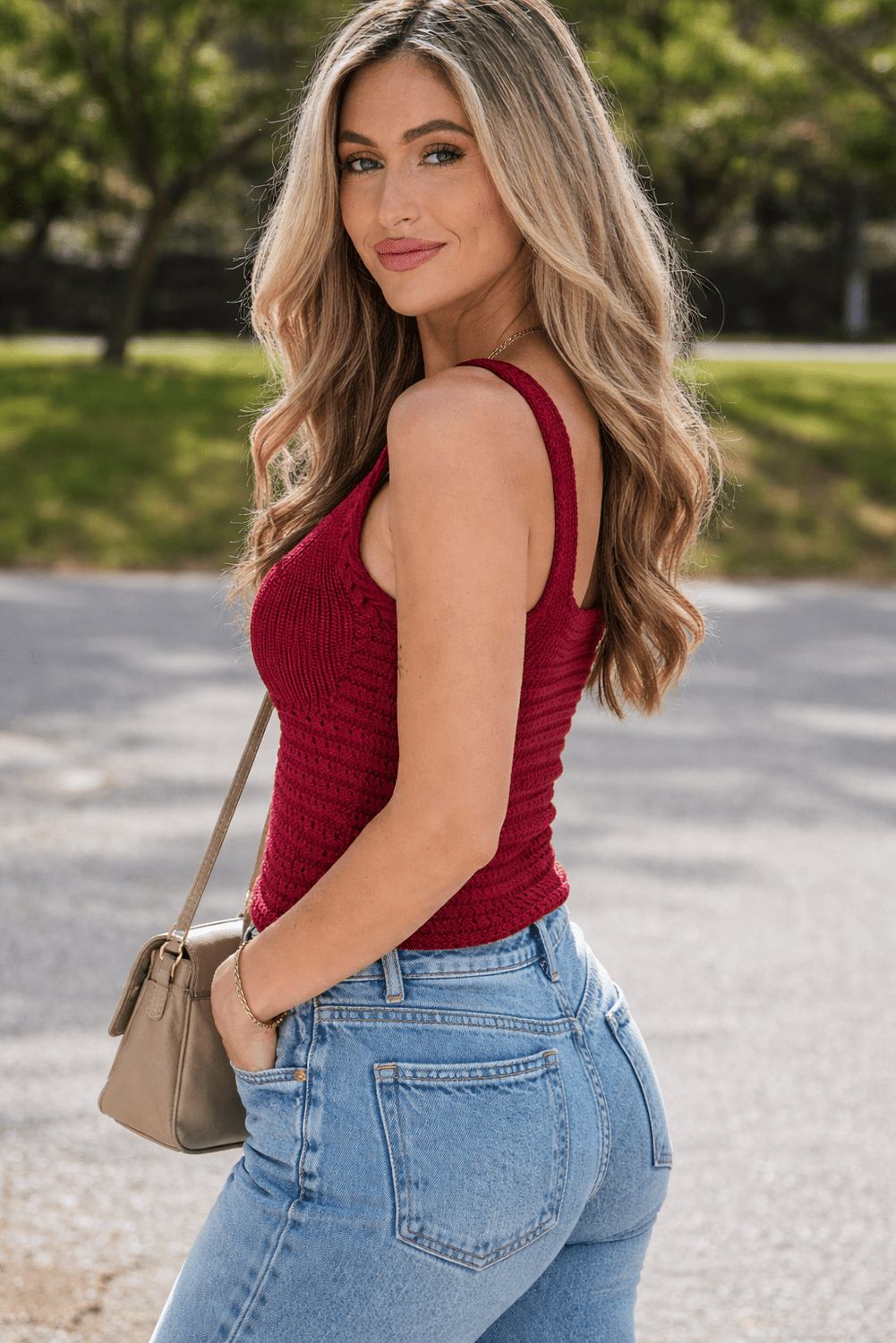 Parker Pointelle Slim Fit Sweater - Hello Beautiful BoutiqueThreaded Pear