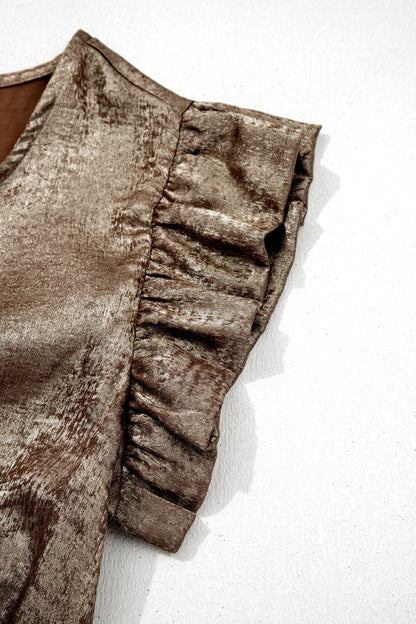 Parker Ruffle Trim Sleeveless Top - Hello Beautiful BoutiqueTank TopsThreaded Pear