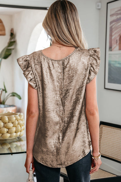 Parker Ruffle Trim Sleeveless Top - Hello Beautiful BoutiqueTank TopsThreaded Pear