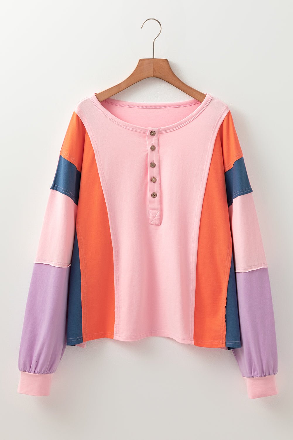 Parker Sleeve Henley top Long Sleeve Top - Hello Beautiful BoutiqueLong Sleeve TopsThreaded Pear