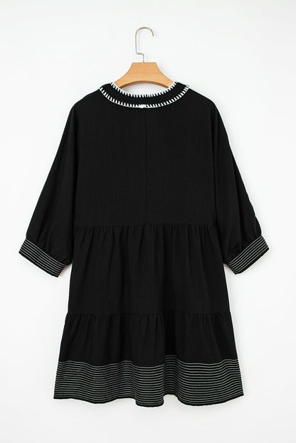 Patara Sleeve Tiered Mini Dress - Hello Beautiful BoutiqueMini DressesThreaded Pear