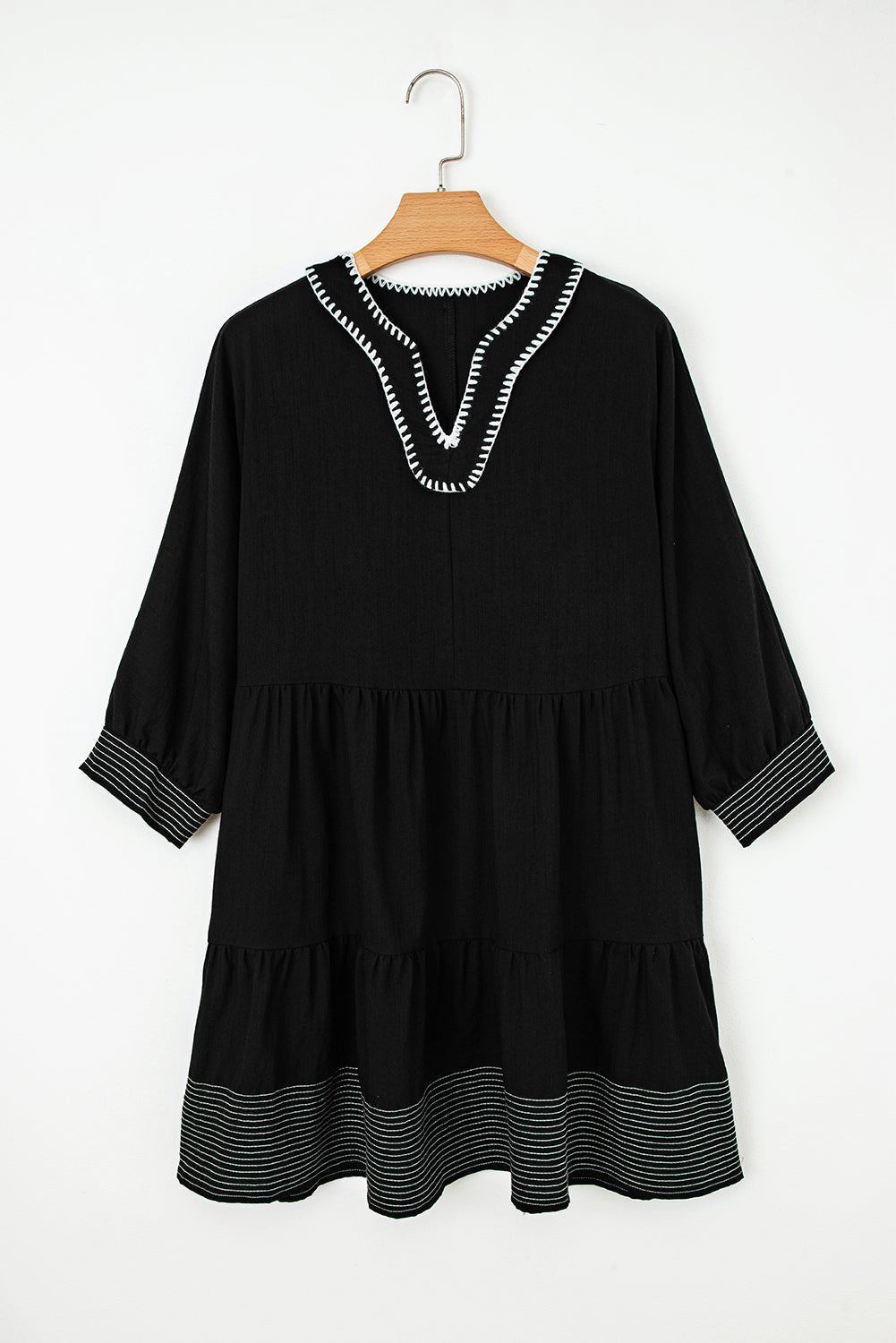 Patara Sleeve Tiered Mini Dress - Hello Beautiful BoutiqueMini DressesThreaded Pear