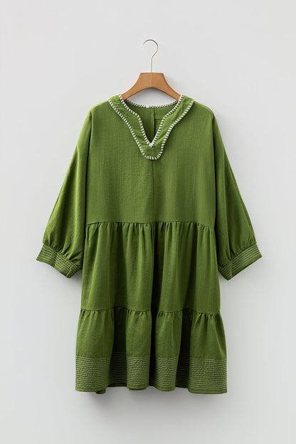 Patara Sleeve Tiered Mini Dress - Hello Beautiful BoutiqueMini DressesThreaded Pear