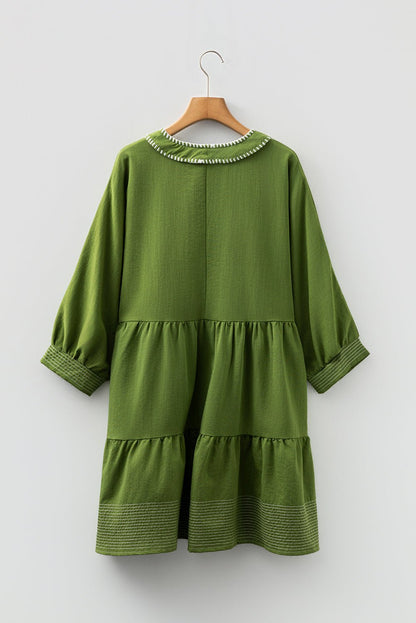 Patara Sleeve Tiered Mini Dress - Hello Beautiful BoutiqueMini DressesThreaded Pear