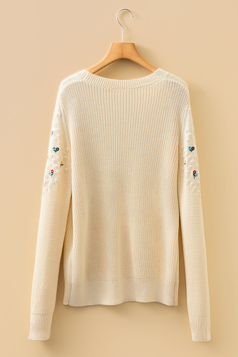 Paula Embroidered Detail Casual Sweater - Hello Beautiful BoutiqueSweatersThreaded Pear