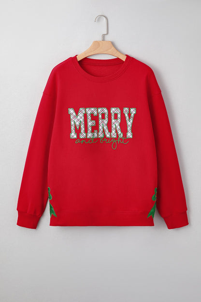 Paulina Bow Decor Christmas Sweatshirt - Hello Beautiful BoutiqueSweatshirts & HoodiesThreaded Pear