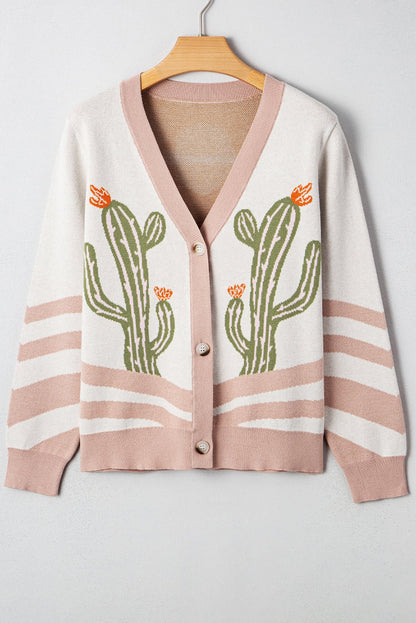 Paulina Desert Cactus Front Sweater - Hello Beautiful BoutiqueCardigansThreaded Pear