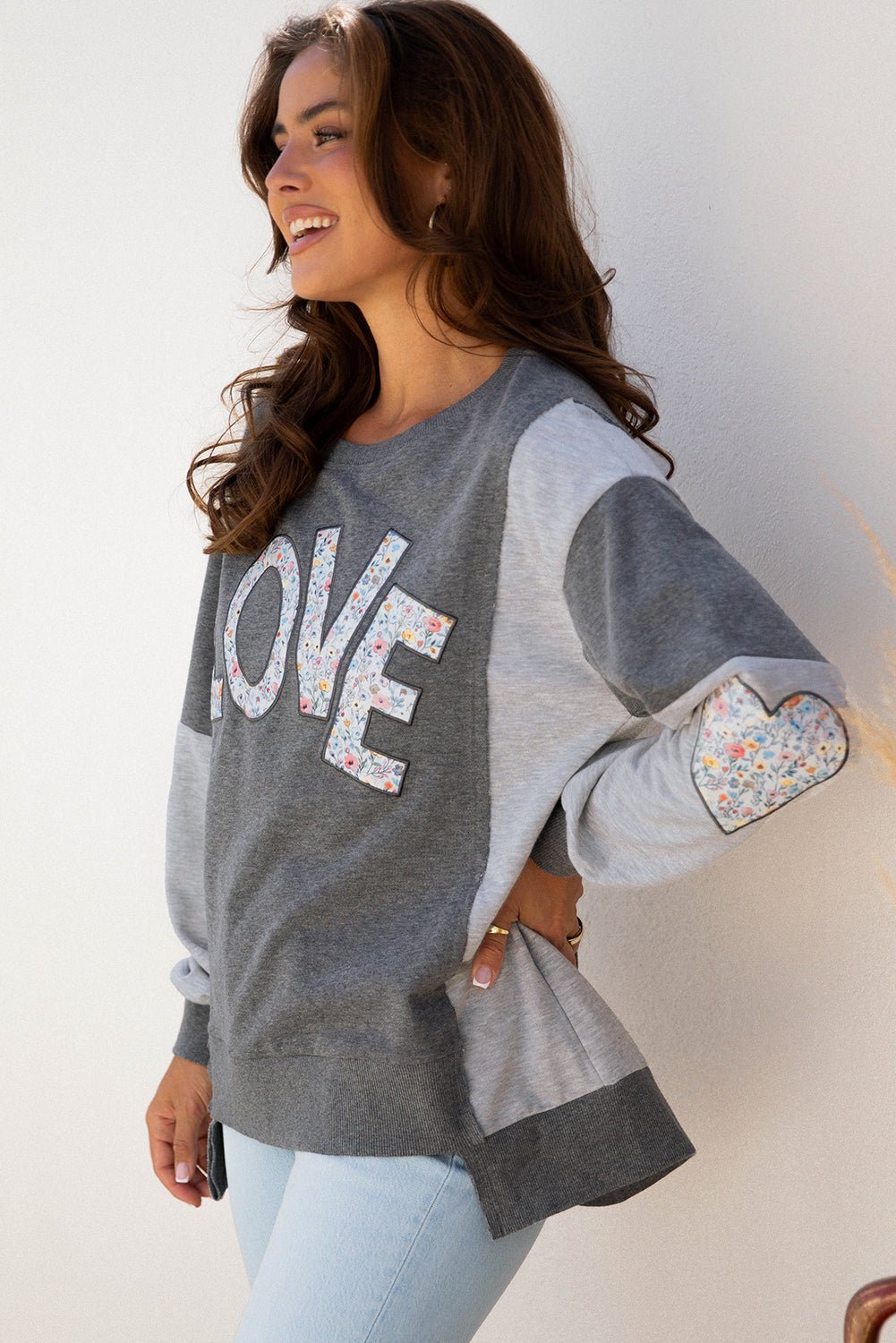 Payton Uneven Hem Chic Sweatshirt - Hello Beautiful BoutiqueSweatshirts & HoodiesThreaded Pear