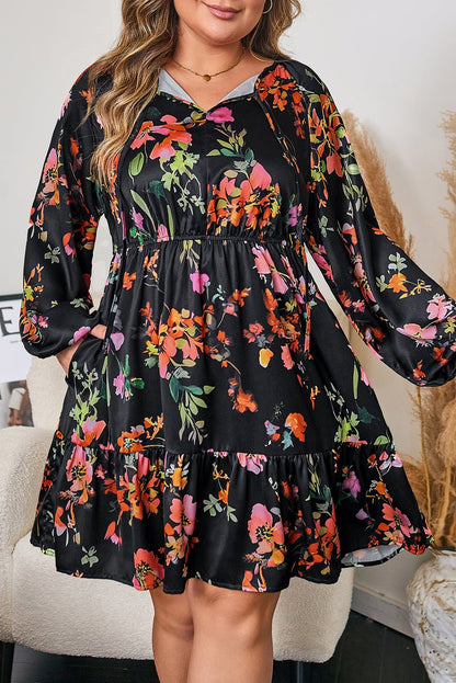 Pearl Long Sleeve Mini PLUS Dress - Hello Beautiful BoutiquePlus Size Mini DressesThreaded Pear