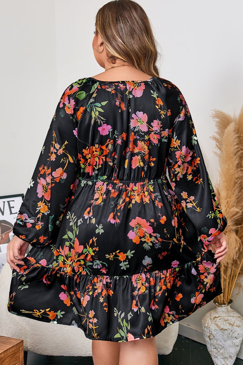 Pearl Long Sleeve Mini PLUS Dress - Hello Beautiful BoutiquePlus Size Mini DressesThreaded Pear