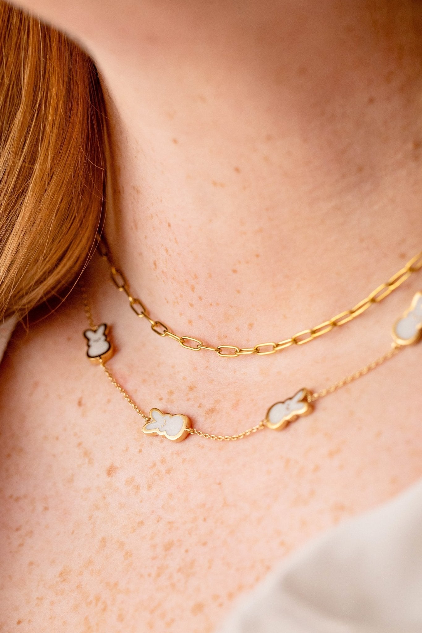 PEEPS® Pearlized Bunny Charm Necklace - Hello Beautiful BoutiqueNecklacesALEX AND ANI