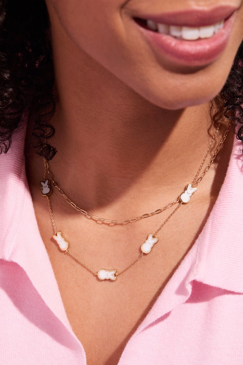 PEEPS® Pearlized Bunny Charm Necklace - Hello Beautiful BoutiqueNecklacesALEX AND ANI