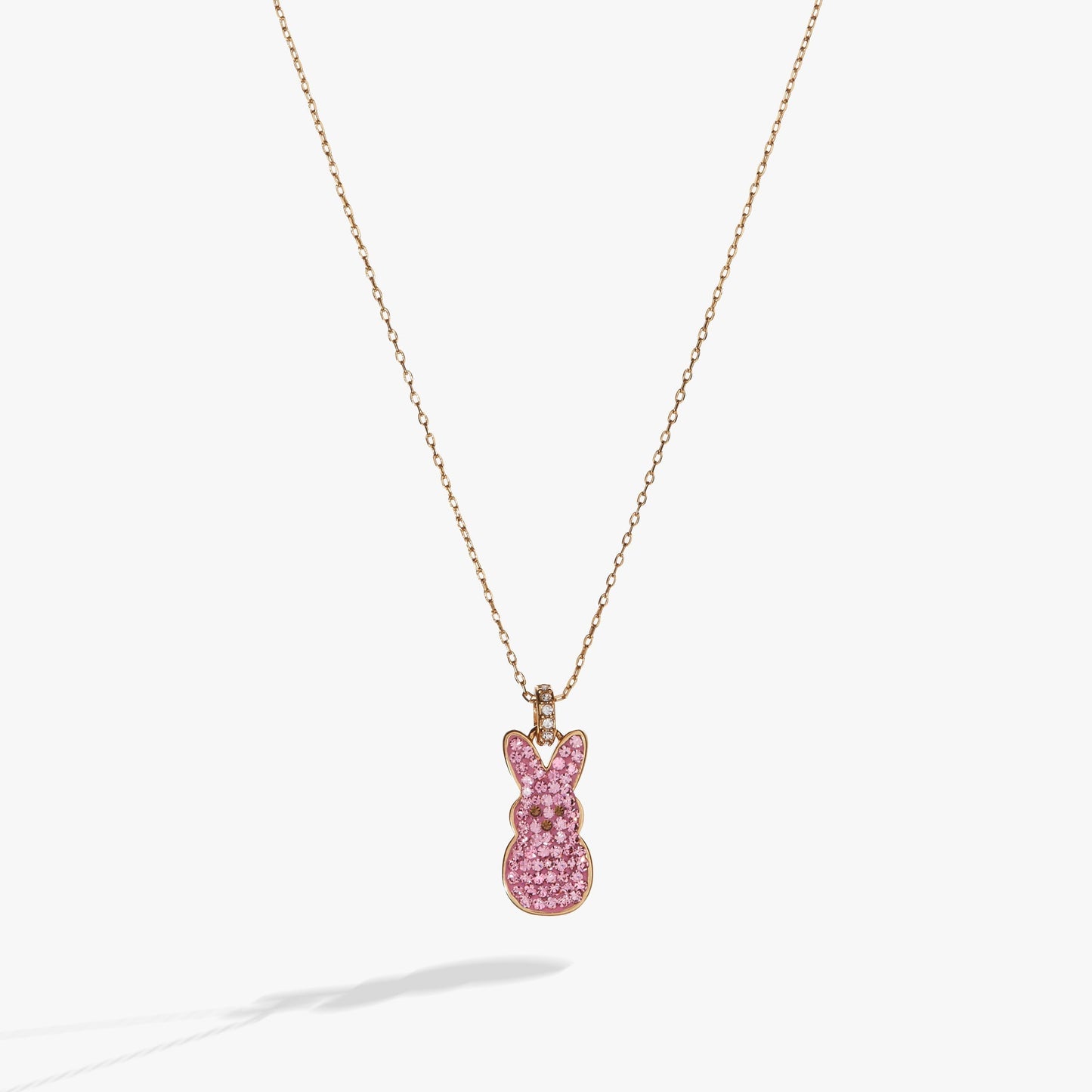PEEPS® Pink Crystal Bunny Pendant Necklace - Hello Beautiful BoutiqueNecklacesALEX AND ANI