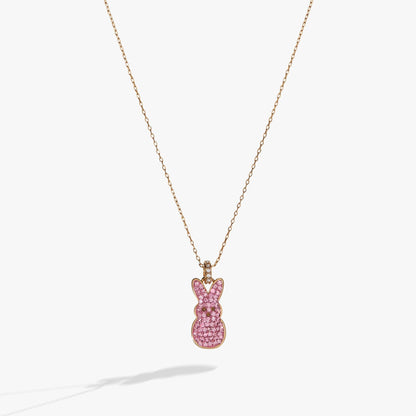 PEEPS® Pink Crystal Bunny Pendant Necklace - Hello Beautiful BoutiqueNecklacesALEX AND ANI
