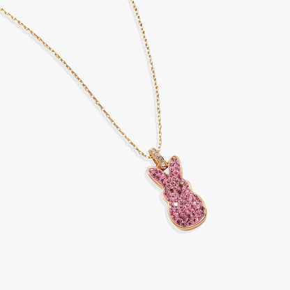 PEEPS® Pink Crystal Bunny Pendant Necklace - Hello Beautiful BoutiqueNecklacesALEX AND ANI