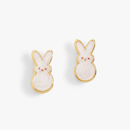 PEEPS® White Pearlized Bunny Studs - Hello Beautiful BoutiqueEarringsALEX AND ANI
