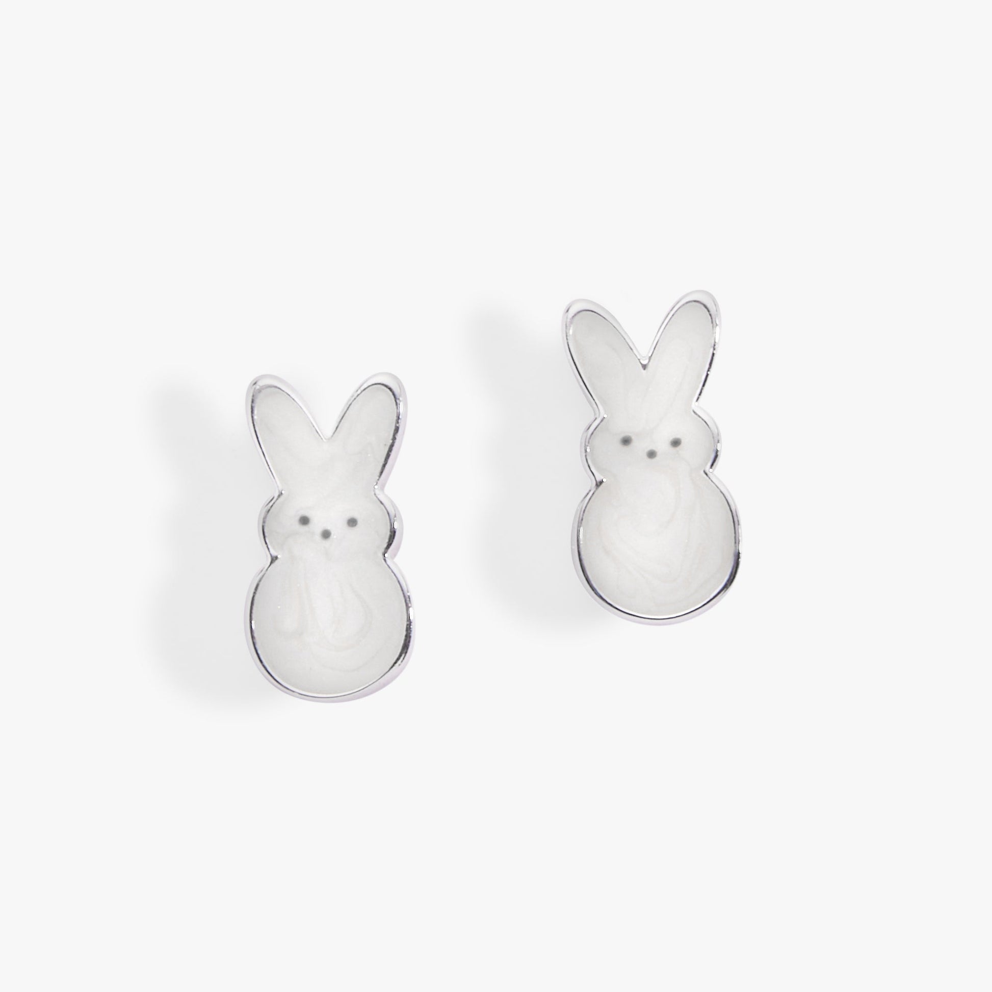 PEEPS® White Pearlized Bunny Studs - Hello Beautiful BoutiqueEarringsALEX AND ANI