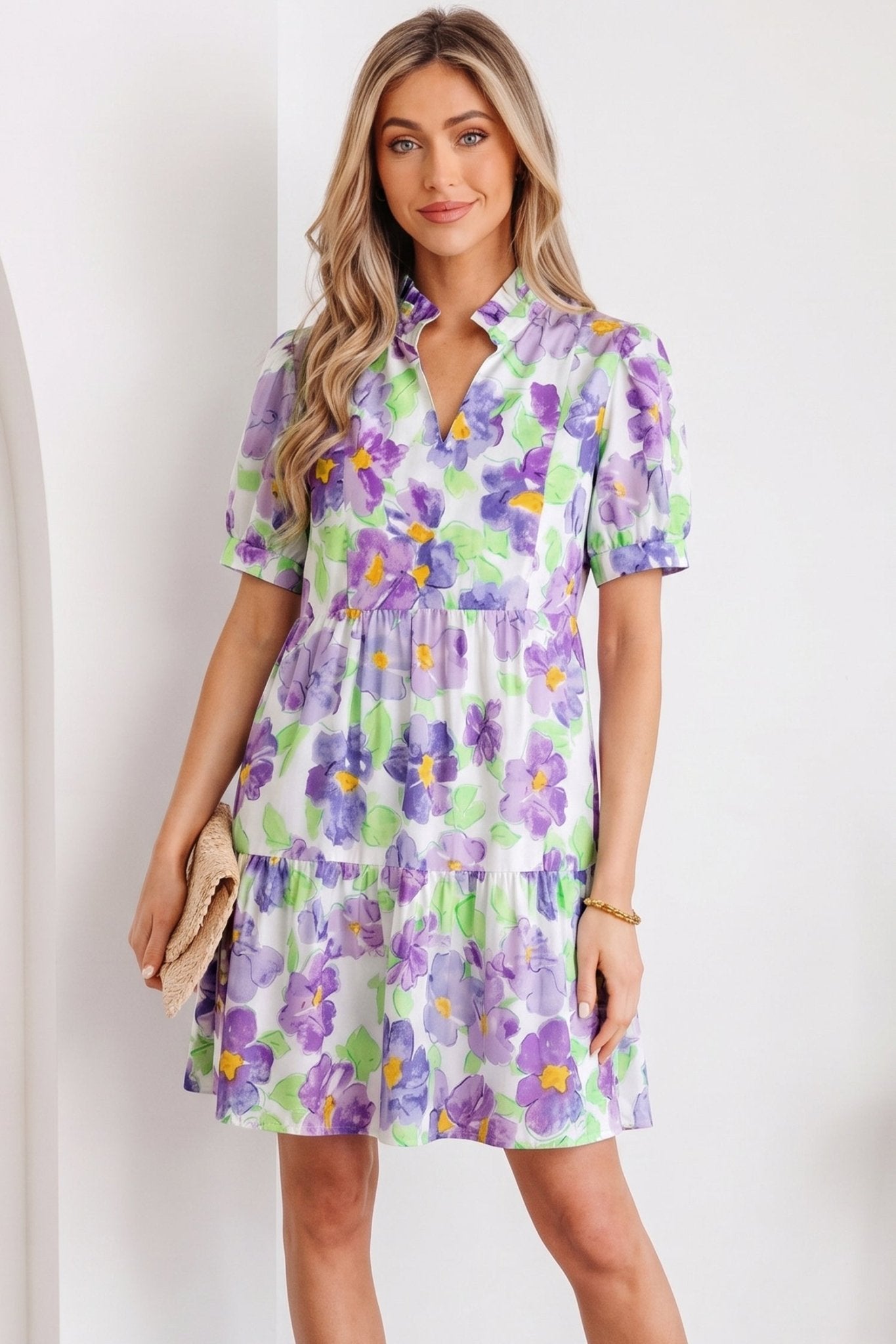 Penelope Tiered Ruffle Mini Dress - Hello Beautiful BoutiqueMini DressesThreaded Pear