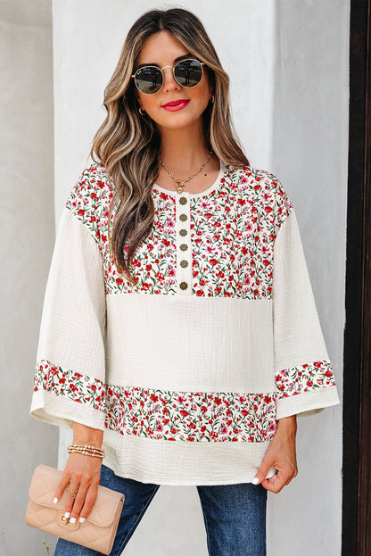 Penny 3 4 Sleeve Blouse - Hello Beautiful BoutiqueBlouses & ShirtsThreaded Pear