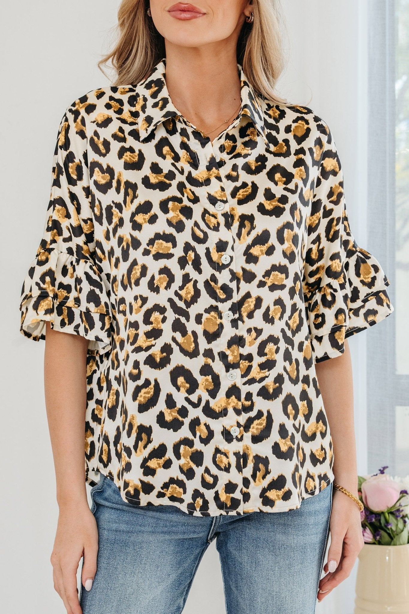 Penny 4 Sleeve Loose Shirt - Hello Beautiful BoutiqueBlouses & ShirtsThreaded Pear