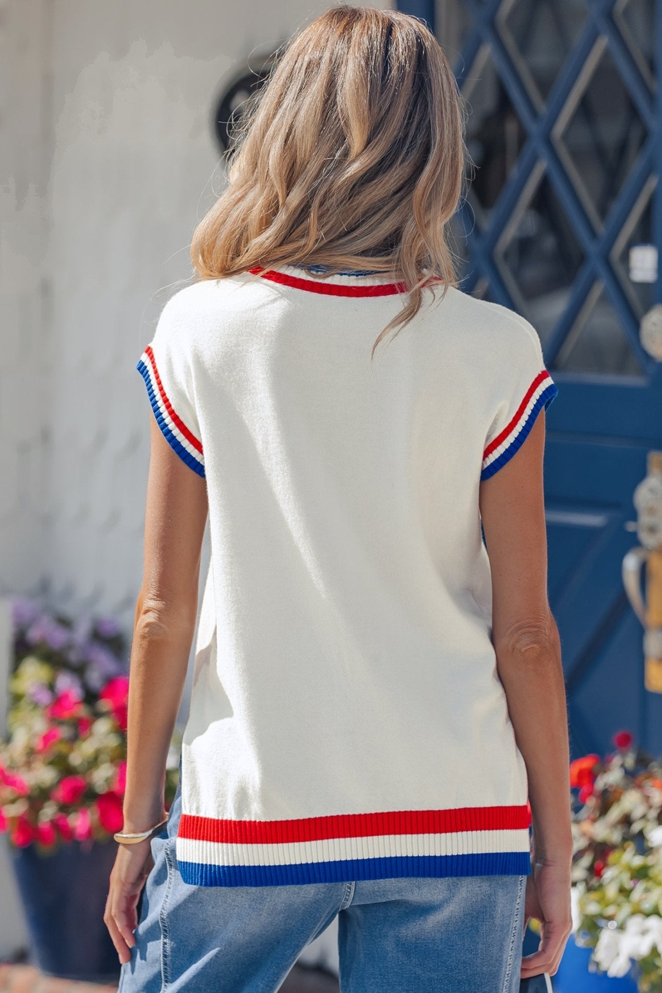 Peyton Trim Short Sleeve Sweater - Hello Beautiful BoutiqueShort Sleeve SweatersThreaded Pear
