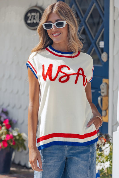 Peyton Trim Short Sleeve Sweater - Hello Beautiful BoutiqueShort Sleeve SweatersThreaded Pear