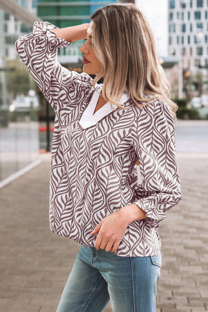 Phoebe Collar Puff Sleeve Top - Hello Beautiful BoutiqueBlouses & ShirtsThreaded Pear