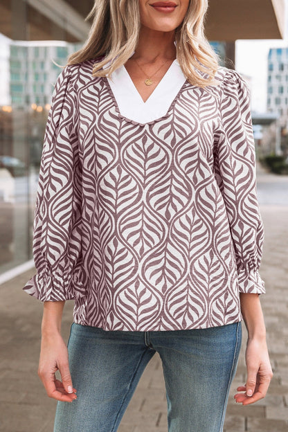 Phoebe Collar Puff Sleeve Top - Hello Beautiful BoutiqueBlouses & ShirtsThreaded Pear