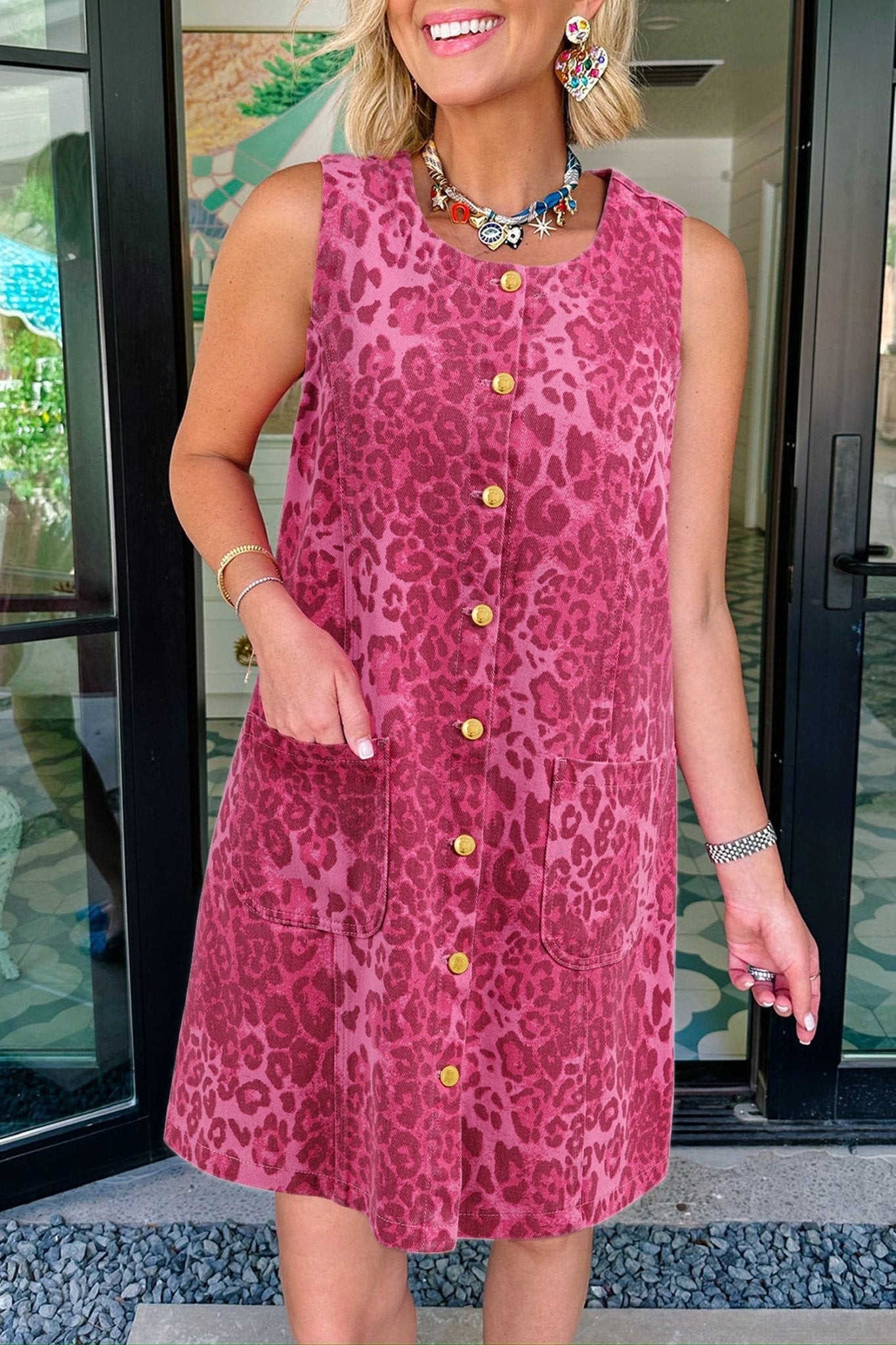 Phoebe Shift Sleeveless Dress - Hello Beautiful BoutiqueMini DressesThreaded Pear