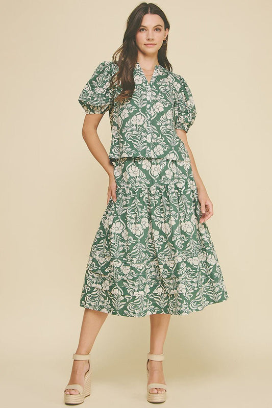 Pinch Katya Floral Skirt 6840S - Hello Beautiful BoutiqueSkirtPinch