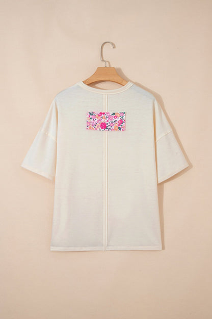 Poppy Big Flower Oversize Tee - Hello Beautiful BoutiqueTops & TeesThreaded Pear