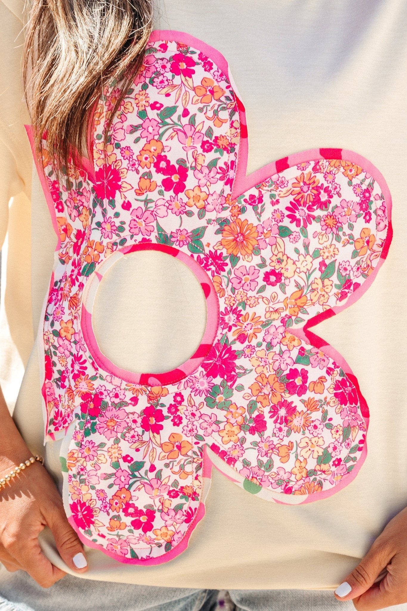 Poppy Big Flower Oversize Tee - Hello Beautiful BoutiqueTops & TeesThreaded Pear