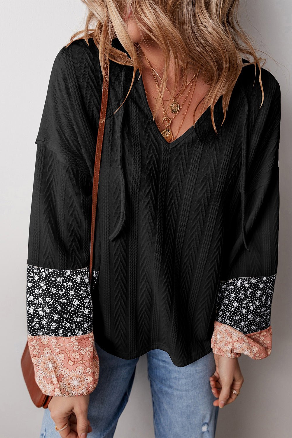 Poppy Textured Knit Drawstring Blouse - Hello Beautiful BoutiqueBlouses & ShirtsThreaded Pear