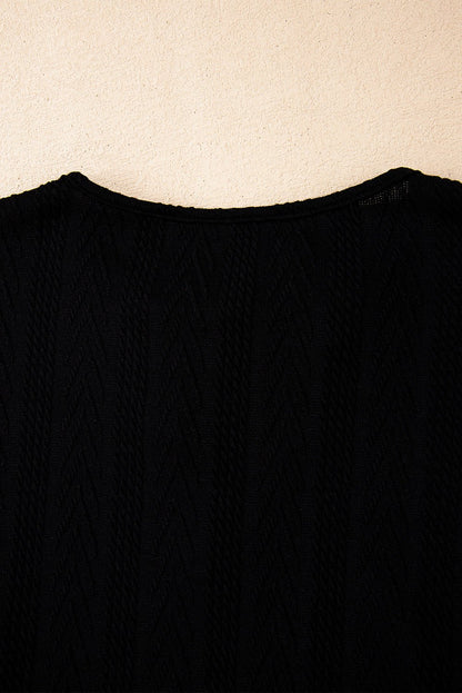 Poppy Textured Knit Drawstring Blouse - Hello Beautiful BoutiqueBlouses & ShirtsThreaded Pear