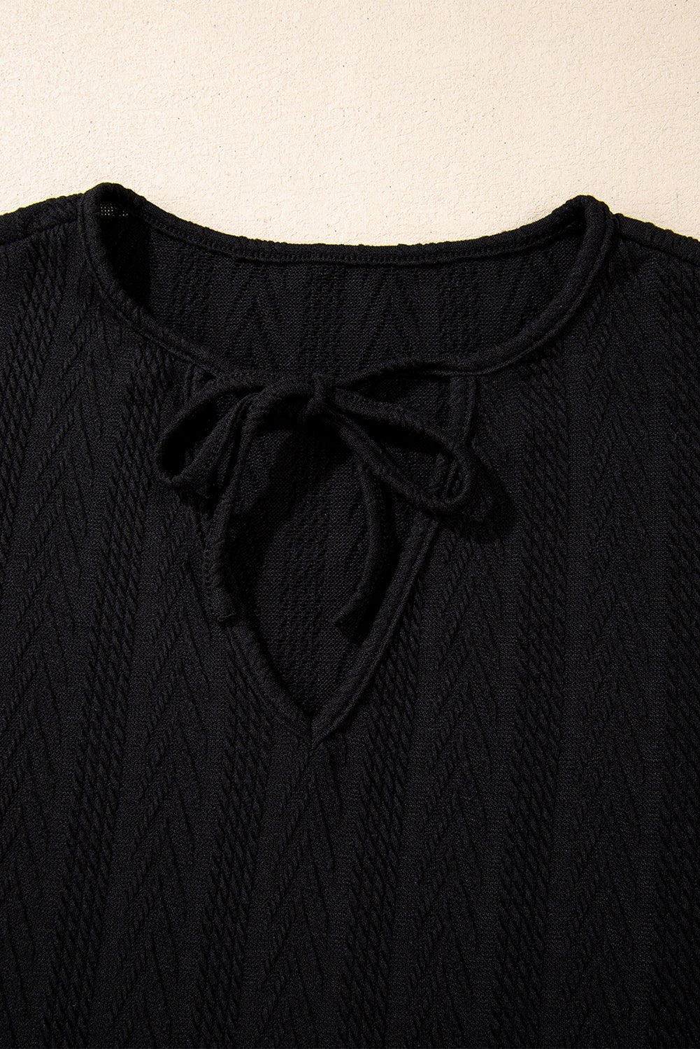 Poppy Textured Knit Drawstring Blouse - Hello Beautiful BoutiqueBlouses & ShirtsThreaded Pear