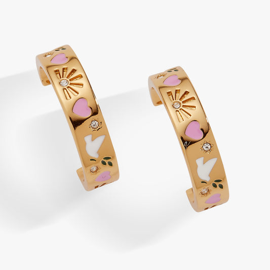 'Pray, Wait and Trust' Hoop Earrings - Hello Beautiful BoutiqueEarringsALEX AND ANI