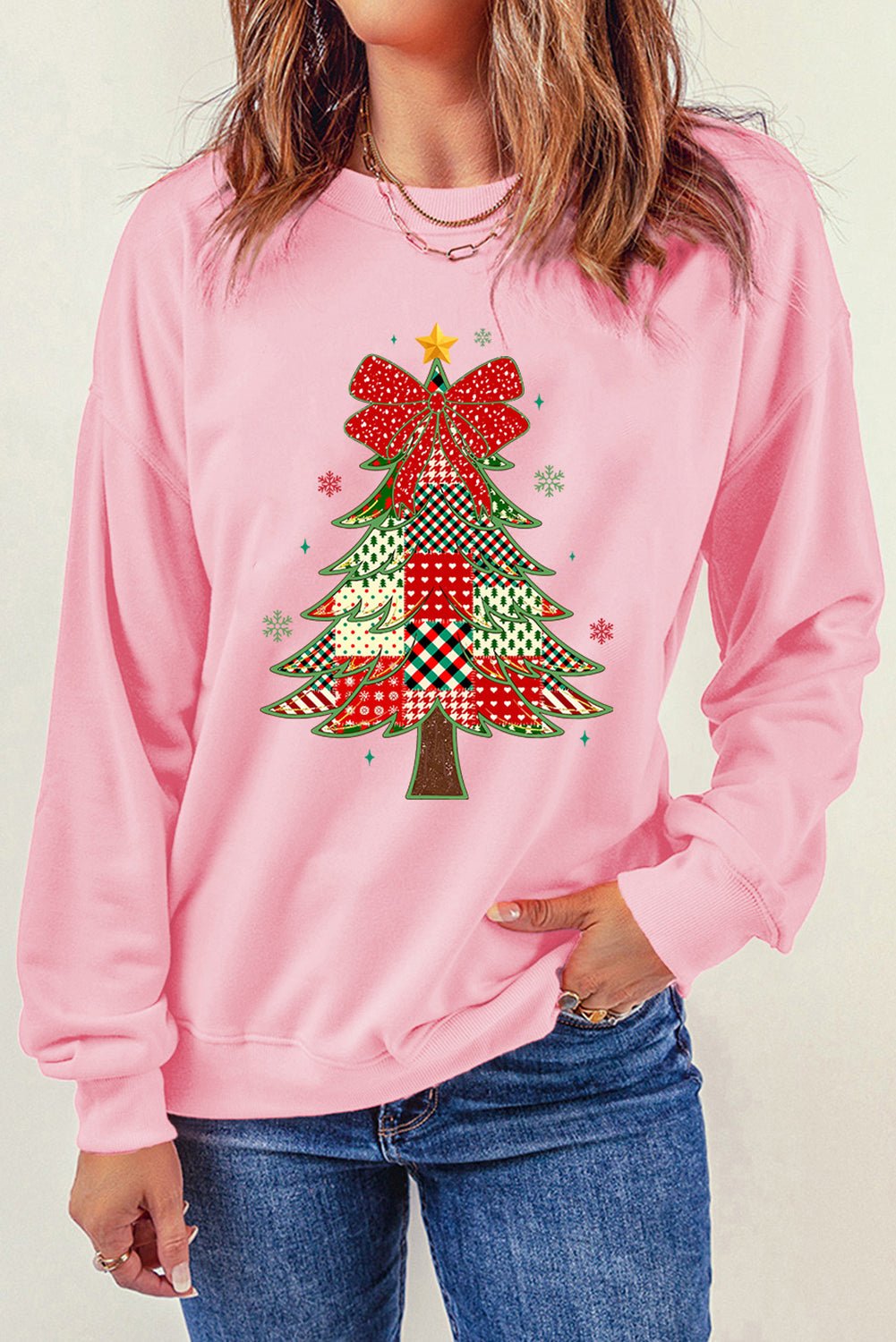 Presley Tree Drop Shoulder Sweatshirt - Hello Beautiful BoutiqueGraphic SweatshirtsThreaded Pear