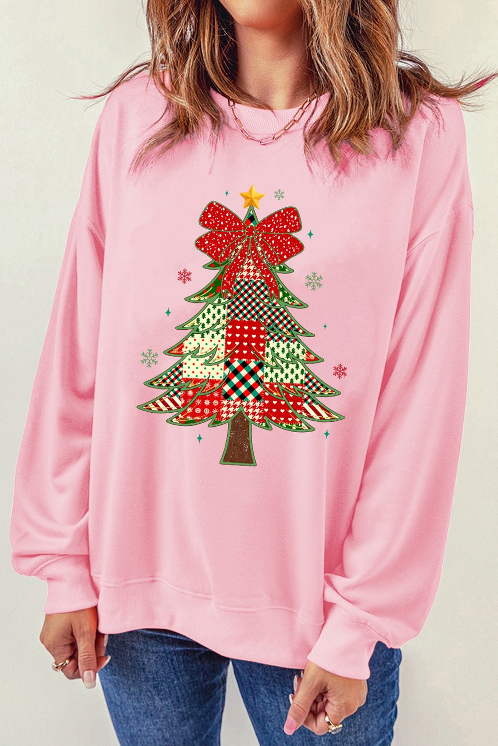 Presley Tree Drop Shoulder Sweatshirt - Hello Beautiful BoutiqueGraphic SweatshirtsThreaded Pear