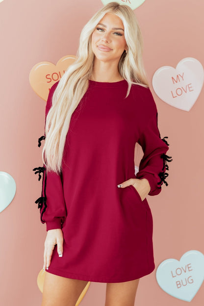 Priscilla Drop Shoulder Sweatshirt Dress - Hello Beautiful BoutiqueMini DressesThreaded Pear