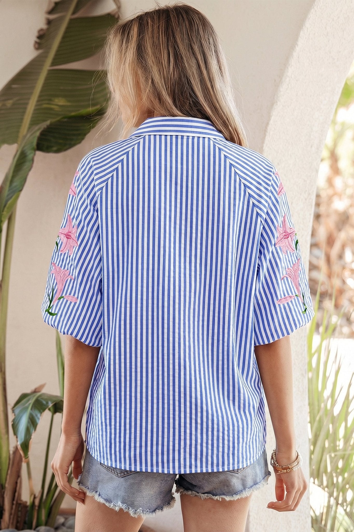 Promise Puff Sleeve Down Shirt - Hello Beautiful BoutiqueBlouses & ShirtsThreaded Pear