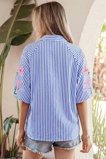 Promise Puff Sleeve Down Shirt - Hello Beautiful BoutiqueBlouses & ShirtsThreaded Pear