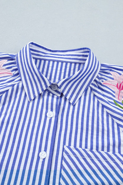 Promise Puff Sleeve Down Shirt - Hello Beautiful BoutiqueBlouses & ShirtsThreaded Pear
