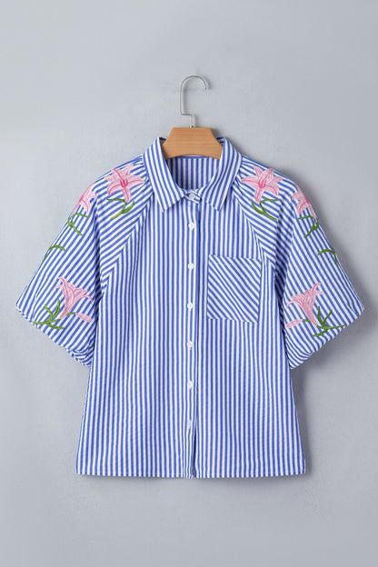 Promise Puff Sleeve Down Shirt - Hello Beautiful BoutiqueBlouses & ShirtsThreaded Pear