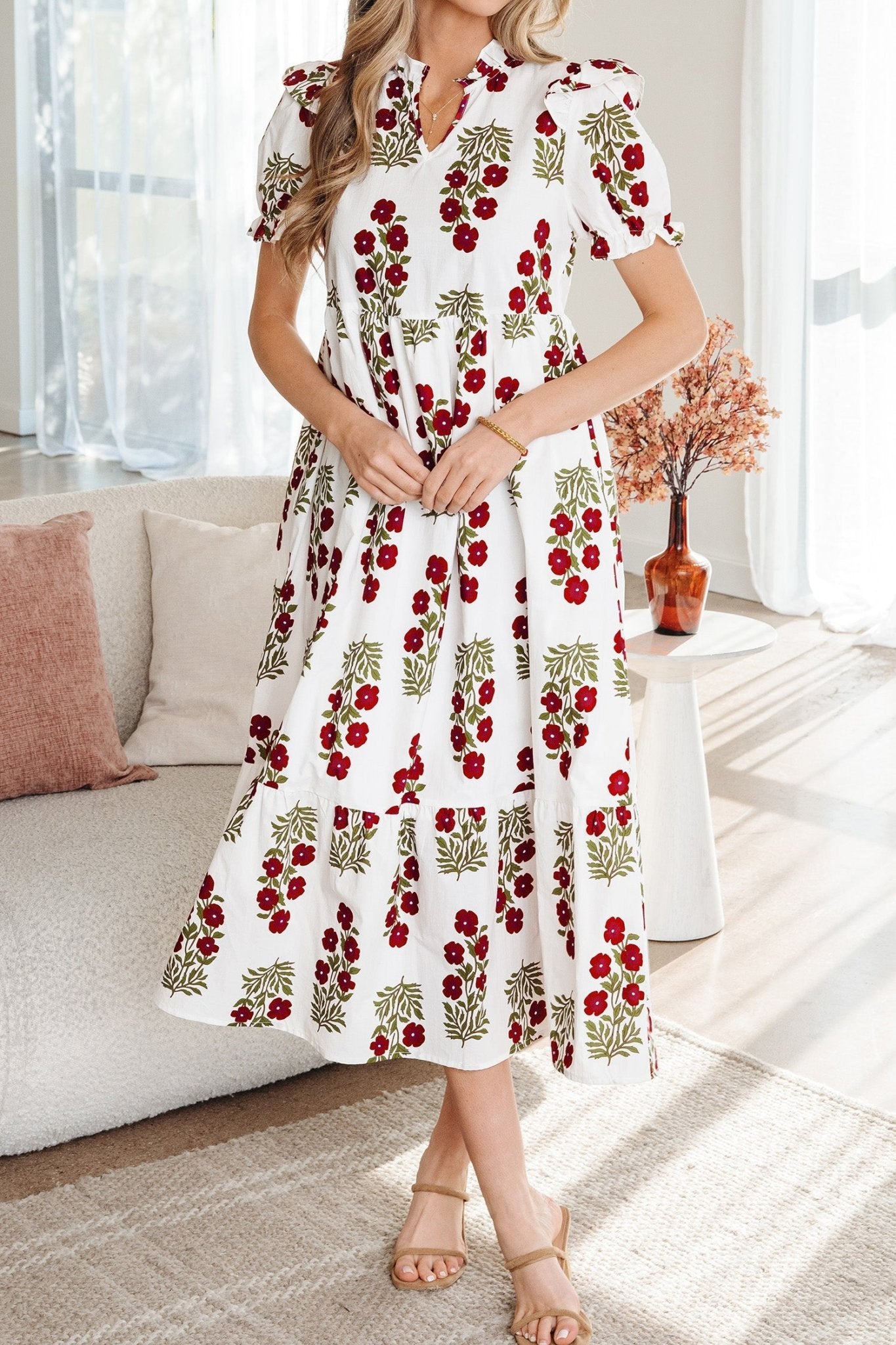 Promise Sleeve Tiered Maxi Dress - Hello Beautiful BoutiqueMaxi DressesThreaded Pear