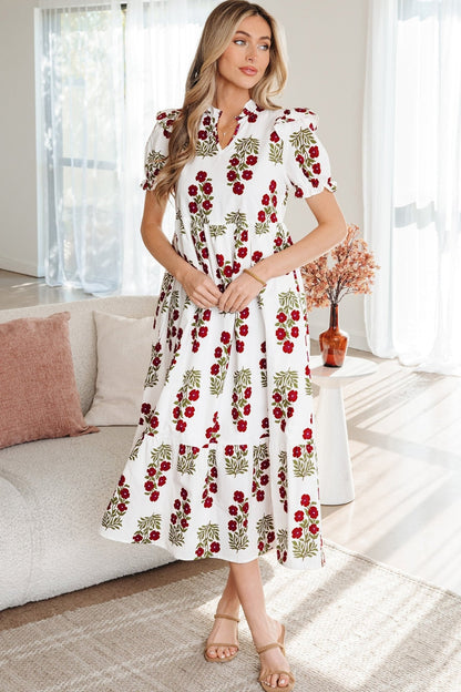 Promise Sleeve Tiered Maxi Dress - Hello Beautiful BoutiqueMaxi DressesThreaded Pear