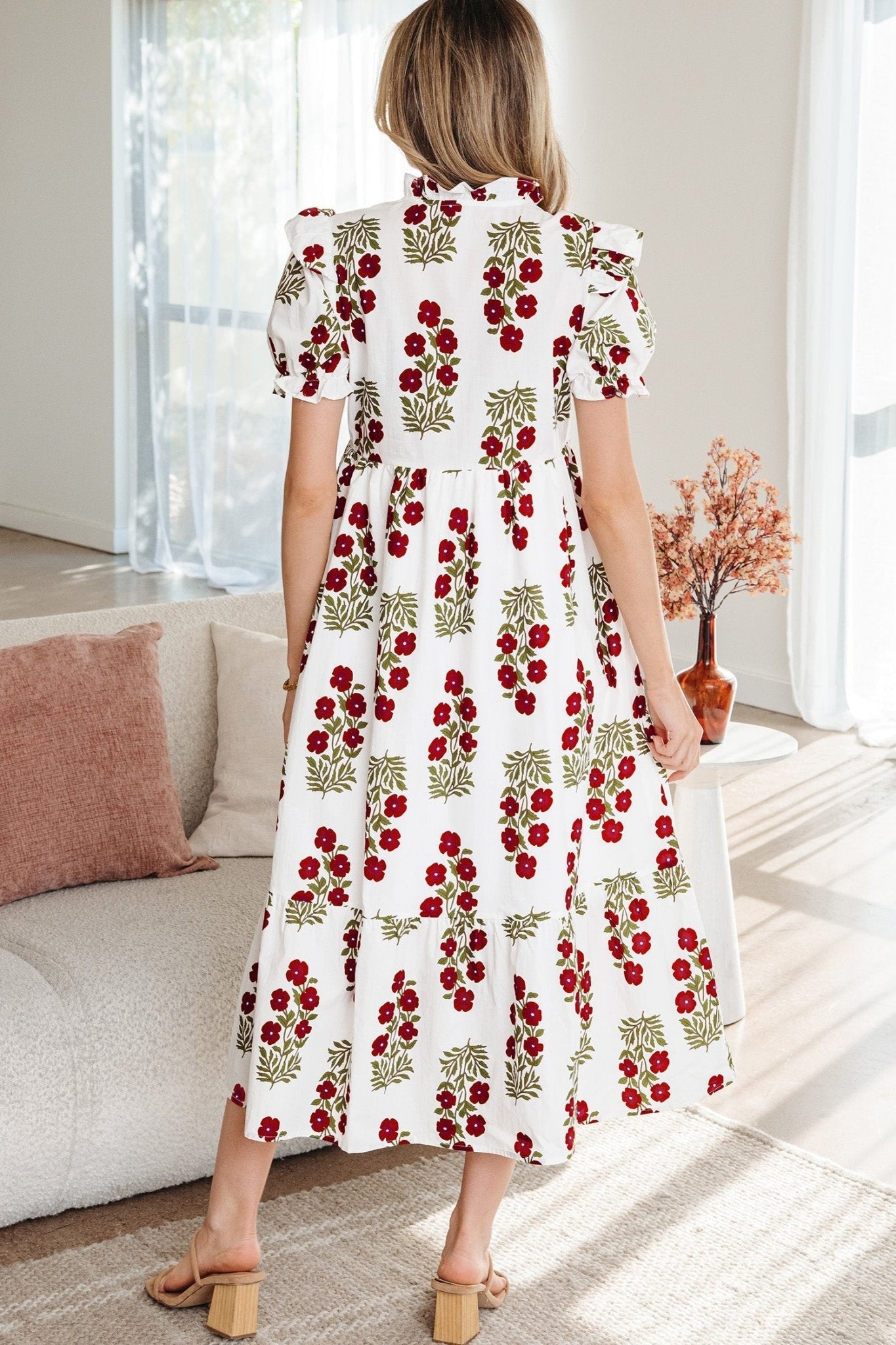 Promise Sleeve Tiered Maxi Dress - Hello Beautiful BoutiqueMaxi DressesThreaded Pear
