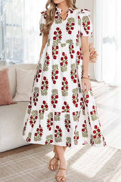 Promise Sleeve Tiered Maxi Dress - Hello Beautiful BoutiqueMaxi DressesThreaded Pear